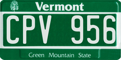VT license plate CPV956