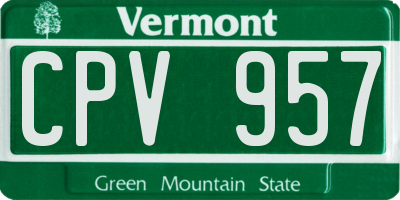 VT license plate CPV957