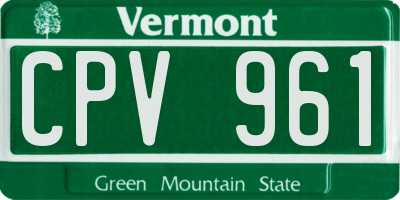 VT license plate CPV961