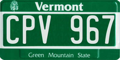 VT license plate CPV967