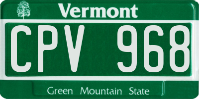 VT license plate CPV968