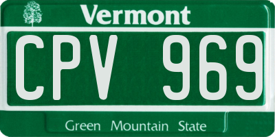 VT license plate CPV969