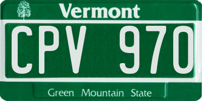 VT license plate CPV970