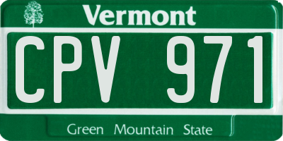 VT license plate CPV971