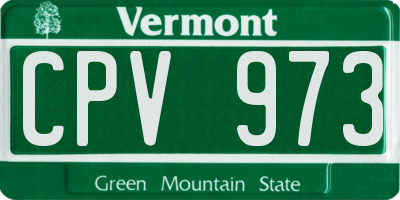 VT license plate CPV973