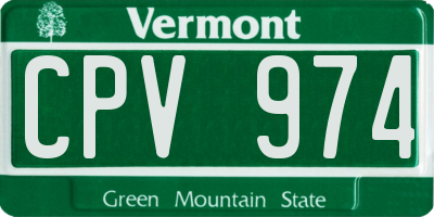 VT license plate CPV974