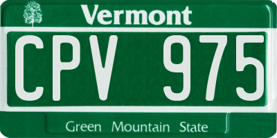 VT license plate CPV975