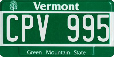 VT license plate CPV995