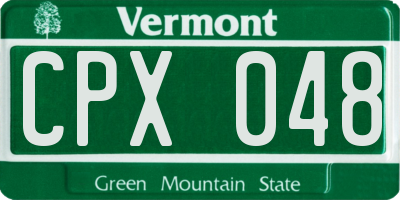 VT license plate CPX048