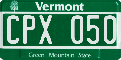 VT license plate CPX050