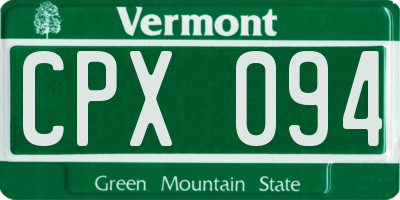 VT license plate CPX094