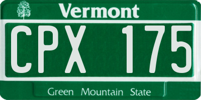 VT license plate CPX175