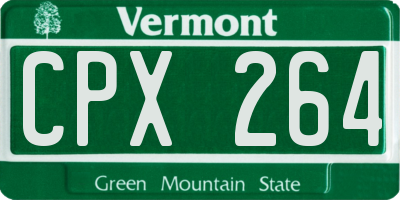 VT license plate CPX264