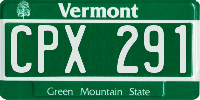 VT license plate CPX291