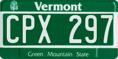 VT license plate CPX297