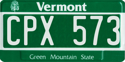 VT license plate CPX573