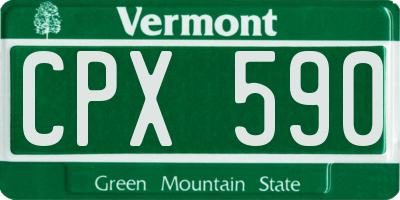 VT license plate CPX590