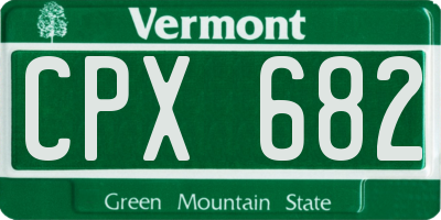 VT license plate CPX682
