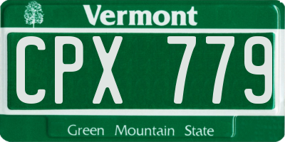 VT license plate CPX779