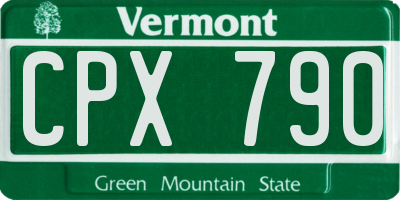 VT license plate CPX790