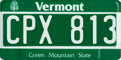 VT license plate CPX813