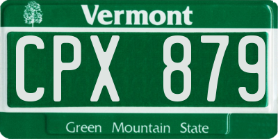 VT license plate CPX879