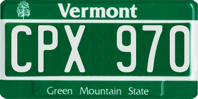 VT license plate CPX970