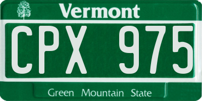 VT license plate CPX975