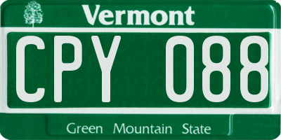VT license plate CPY088