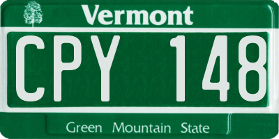VT license plate CPY148