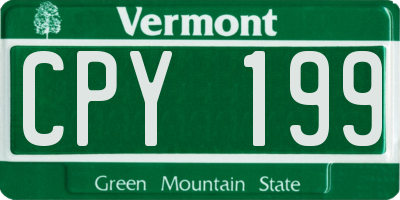 VT license plate CPY199