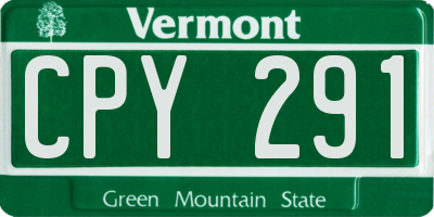 VT license plate CPY291