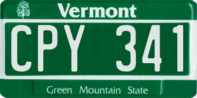 VT license plate CPY341