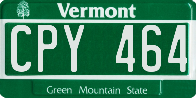 VT license plate CPY464