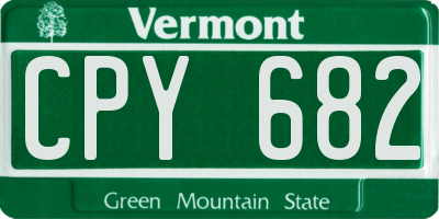 VT license plate CPY682
