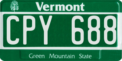 VT license plate CPY688