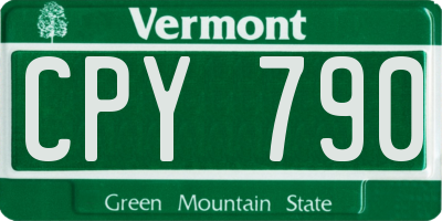 VT license plate CPY790