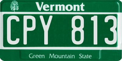VT license plate CPY813