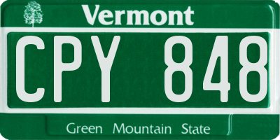 VT license plate CPY848
