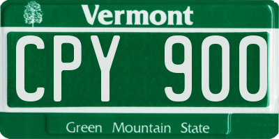 VT license plate CPY900