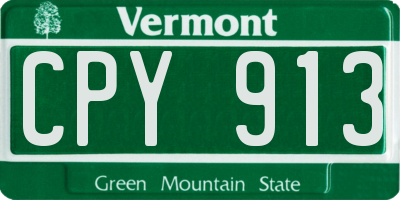 VT license plate CPY913