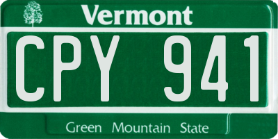 VT license plate CPY941