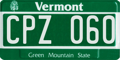 VT license plate CPZ060