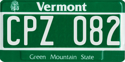 VT license plate CPZ082