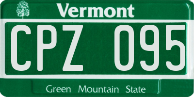 VT license plate CPZ095