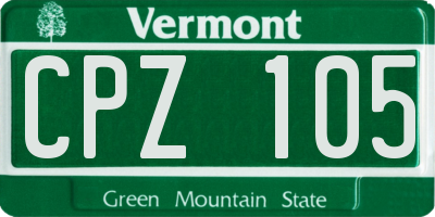 VT license plate CPZ105