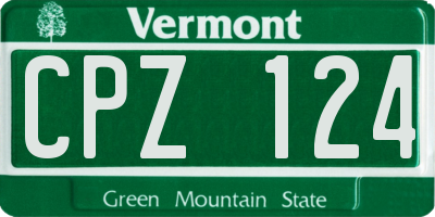 VT license plate CPZ124