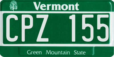 VT license plate CPZ155