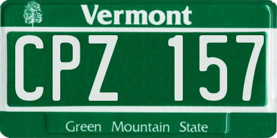 VT license plate CPZ157