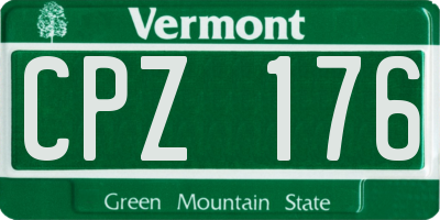 VT license plate CPZ176